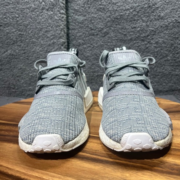 Adidas NMD R1 Grey White Knit Running Lifestyle Mens Shoes Size 8 NO INOLES - Picture 5 of 12